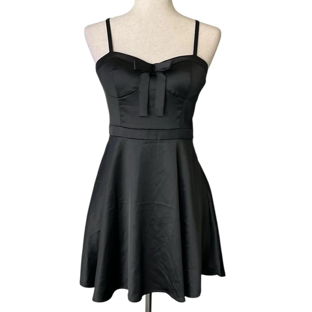 Forever 21 Exclusive Satin Fit and Flare Corset Dress - Picture 1 of 12